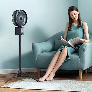 OPOLAR Floor Pedestal Fan with Remote, Oscillating & Timer | 20000mAh 10 inches