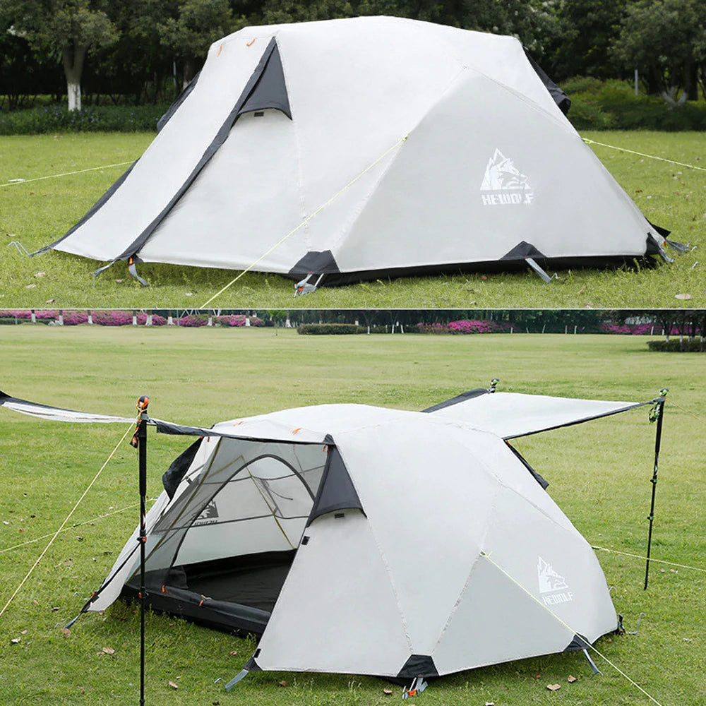 Hewolf 2 Person Camping Tent - Grey