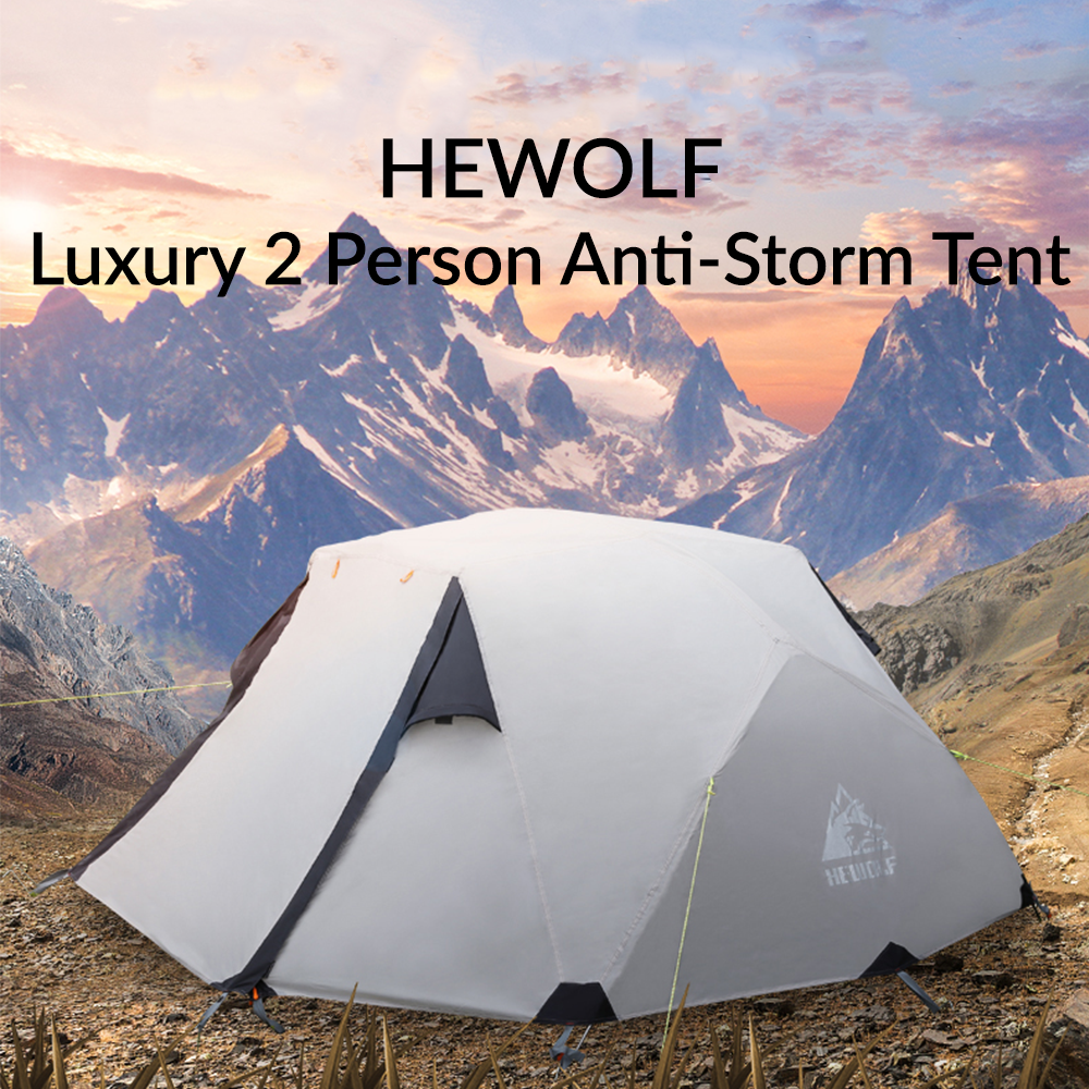 Hewolf 2 Person Camping Tent - Blue