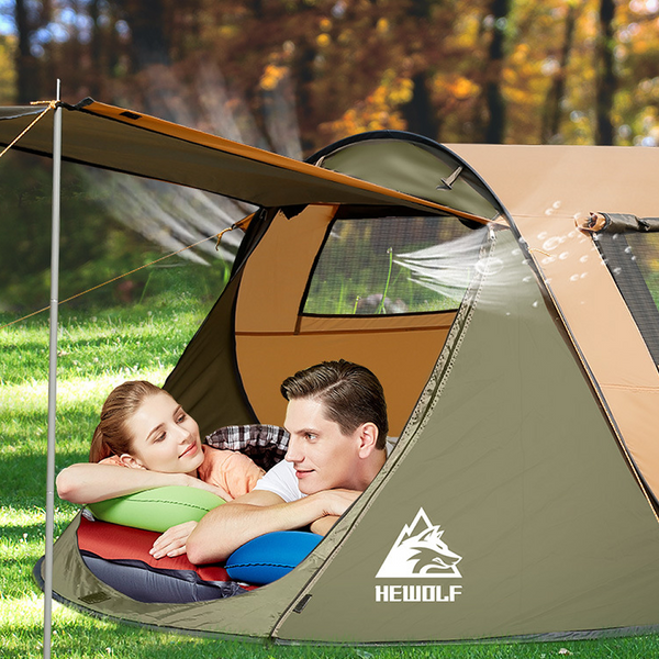 Hewolf Quick Tent 3-4 Person - Camel