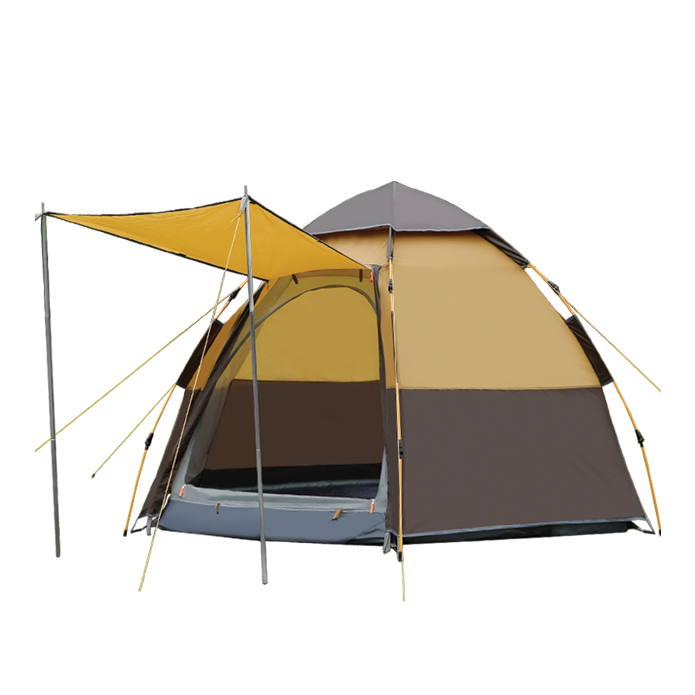 Hewolf 5-8P Outdoor Camping Tent - Camel