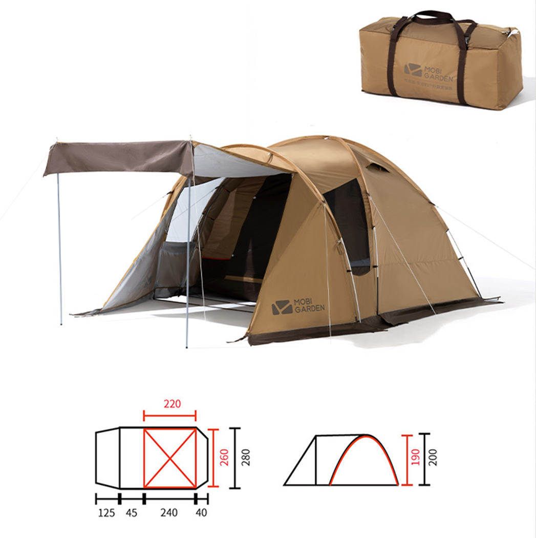 Mobi Garden Back Room Oxford Cloth 4 person tent - Sand