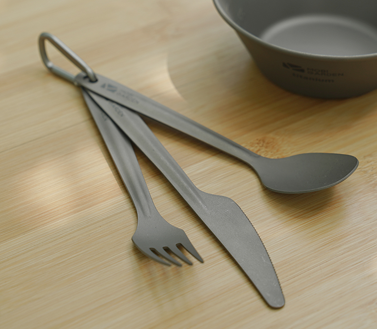 Mobi Garden Titanium Cutlery 3-in-1 set