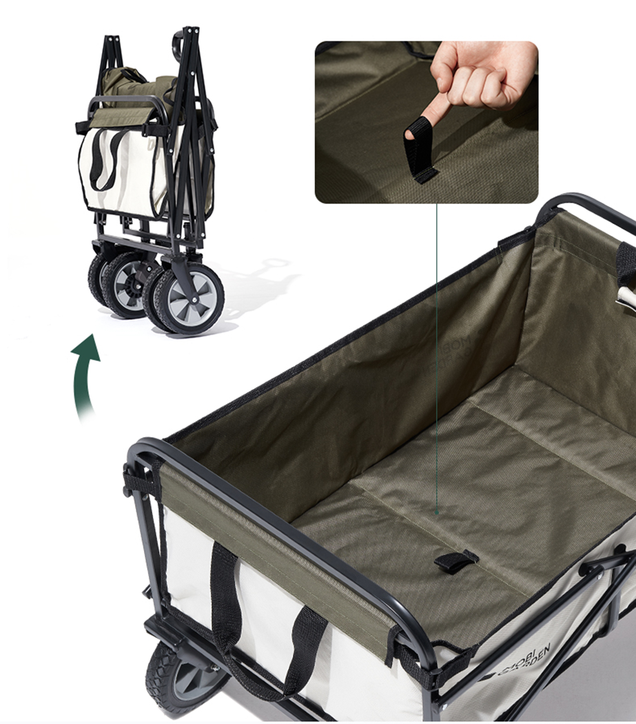 Mobi Garden Xing Ji Folding Cart with brake - Khaki