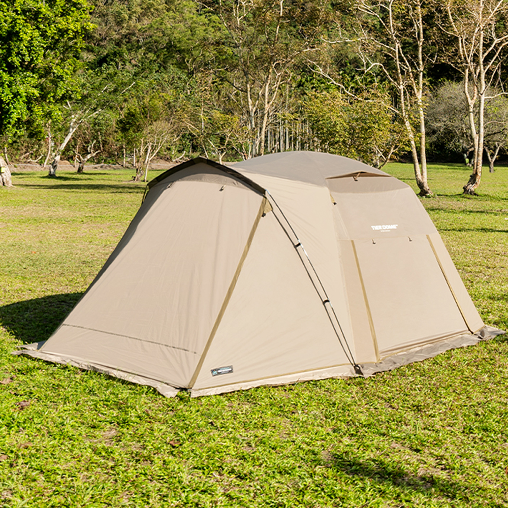 KZM Tier Dome Neo 3 - 4 person Tent - Tan