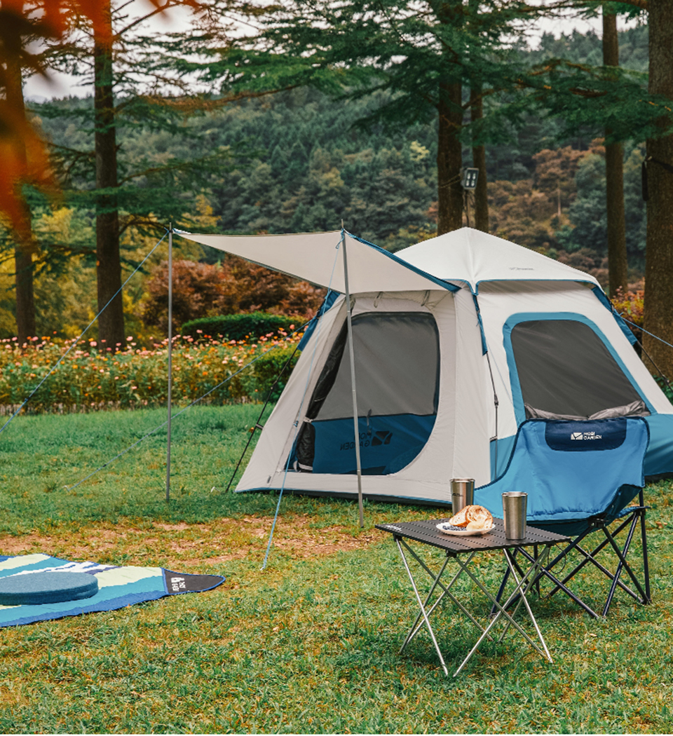 Mobi Garden Ling Dong 145 Space 4 person tent - Sky Blue