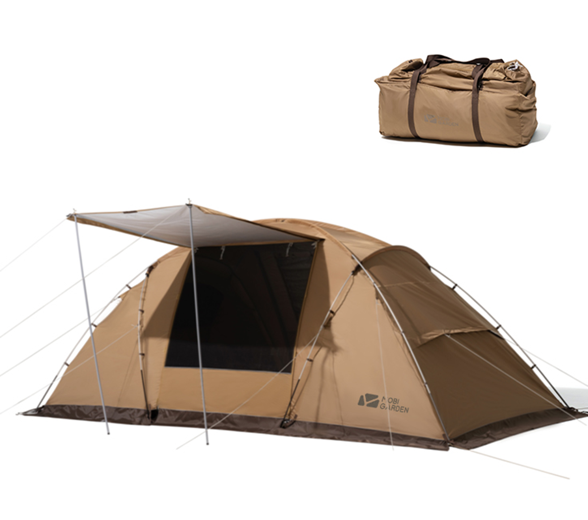 Mobi Garden Shi Jia 4 Oxford Cloth 3-4 person tent - Khaki