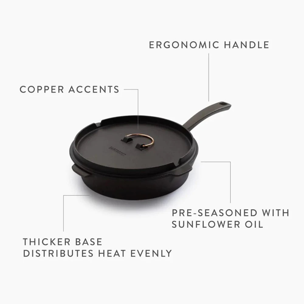 Barebones 10" All-in-One Cast Iron Skillet