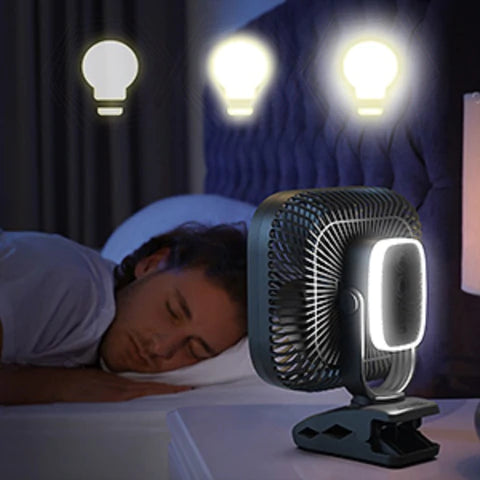 OPOLAR Portable Clip On Fan With Body Sensor & Night Light & Hanging Hook | 20000mAh 8 inches