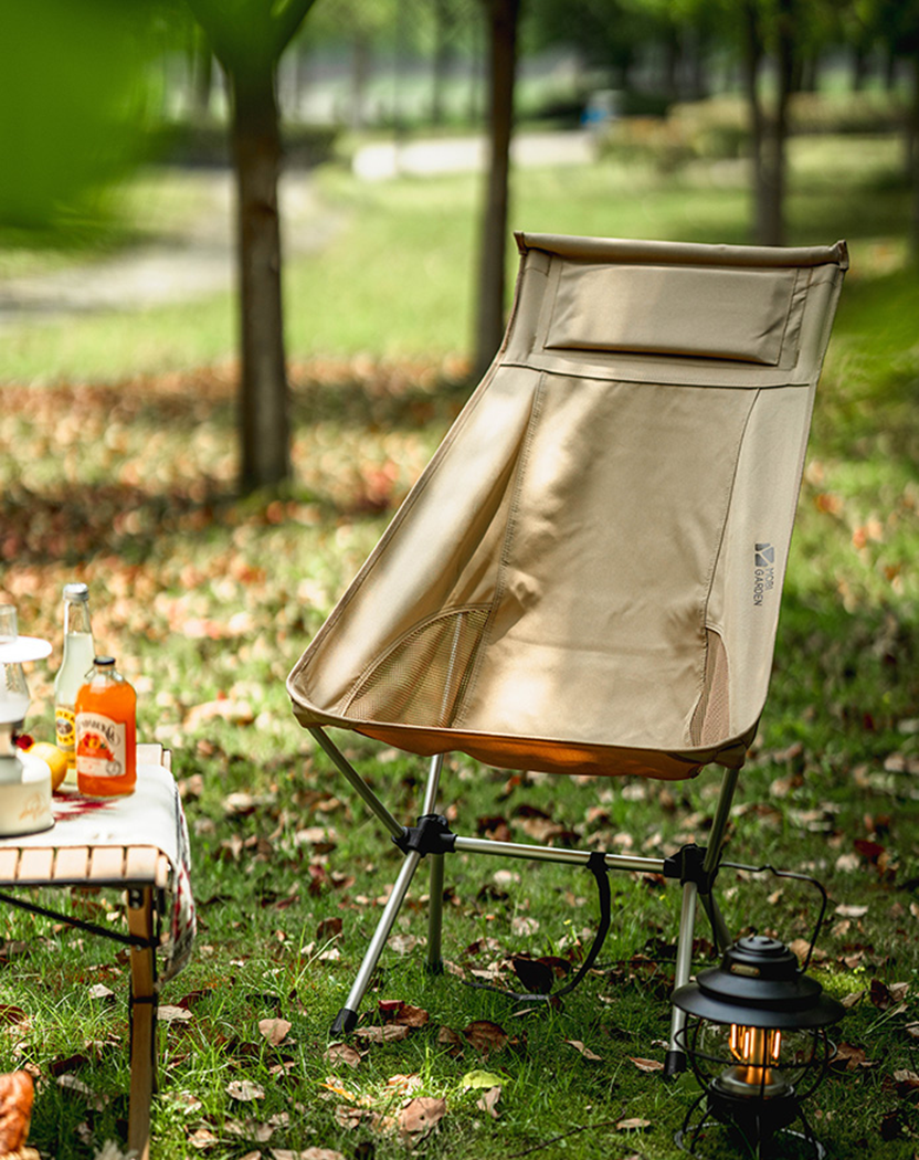 Mobi Garden Yue Lang Folding High Back Chair Pro - Khaki