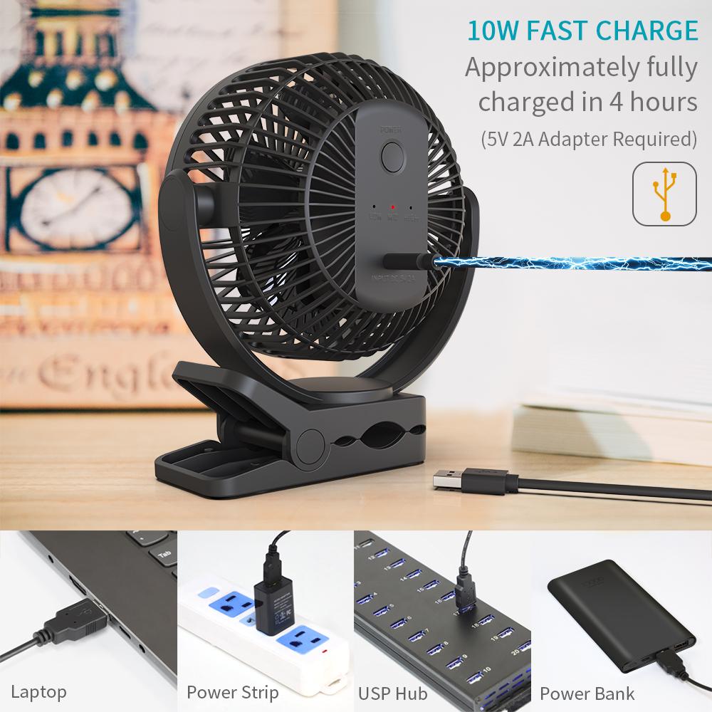 OPOLAR Clip On Fan | 5000mAh 5 inches