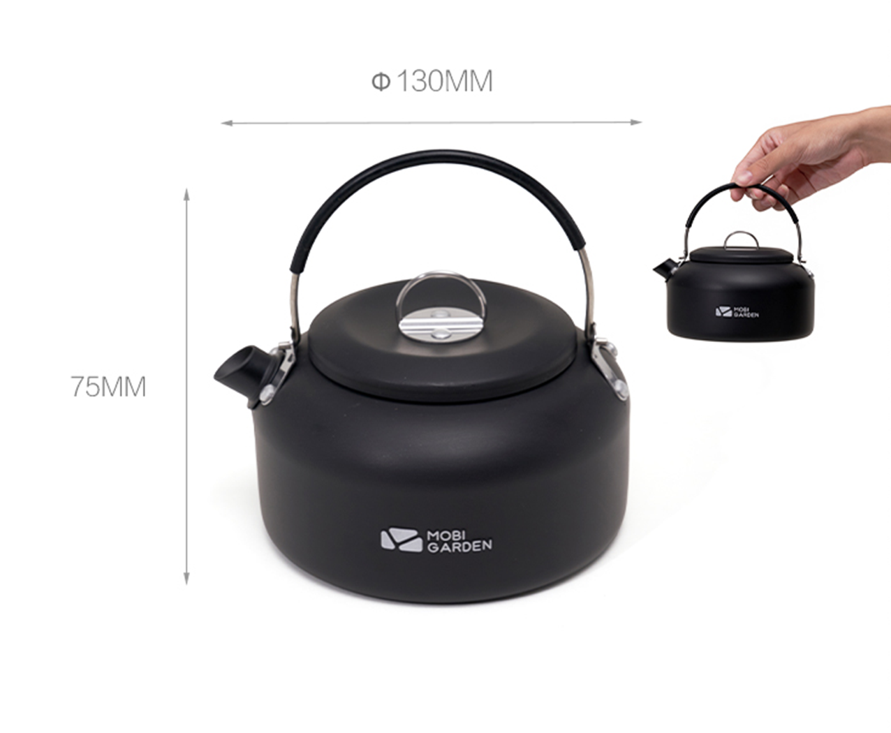 Mobi Garden Ji Yan Kettle 0.8L - Black