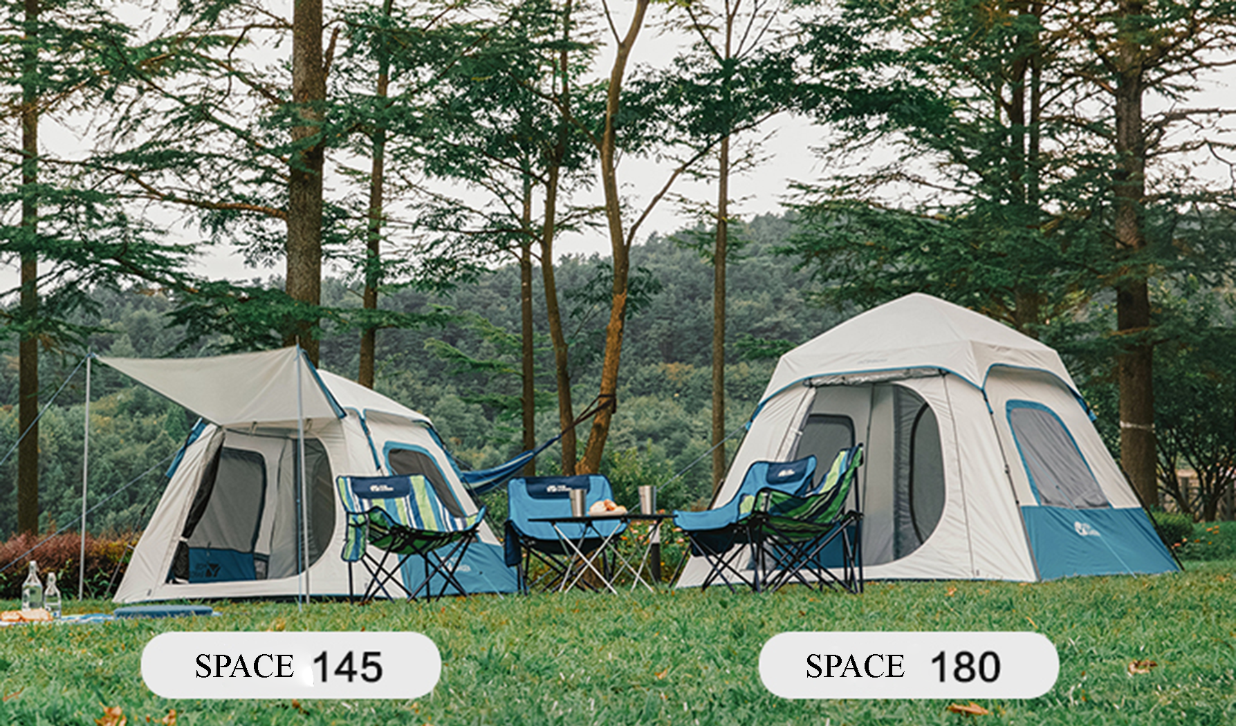 Mobi Garden Ling Dong 145 Space 4 person tent - Green