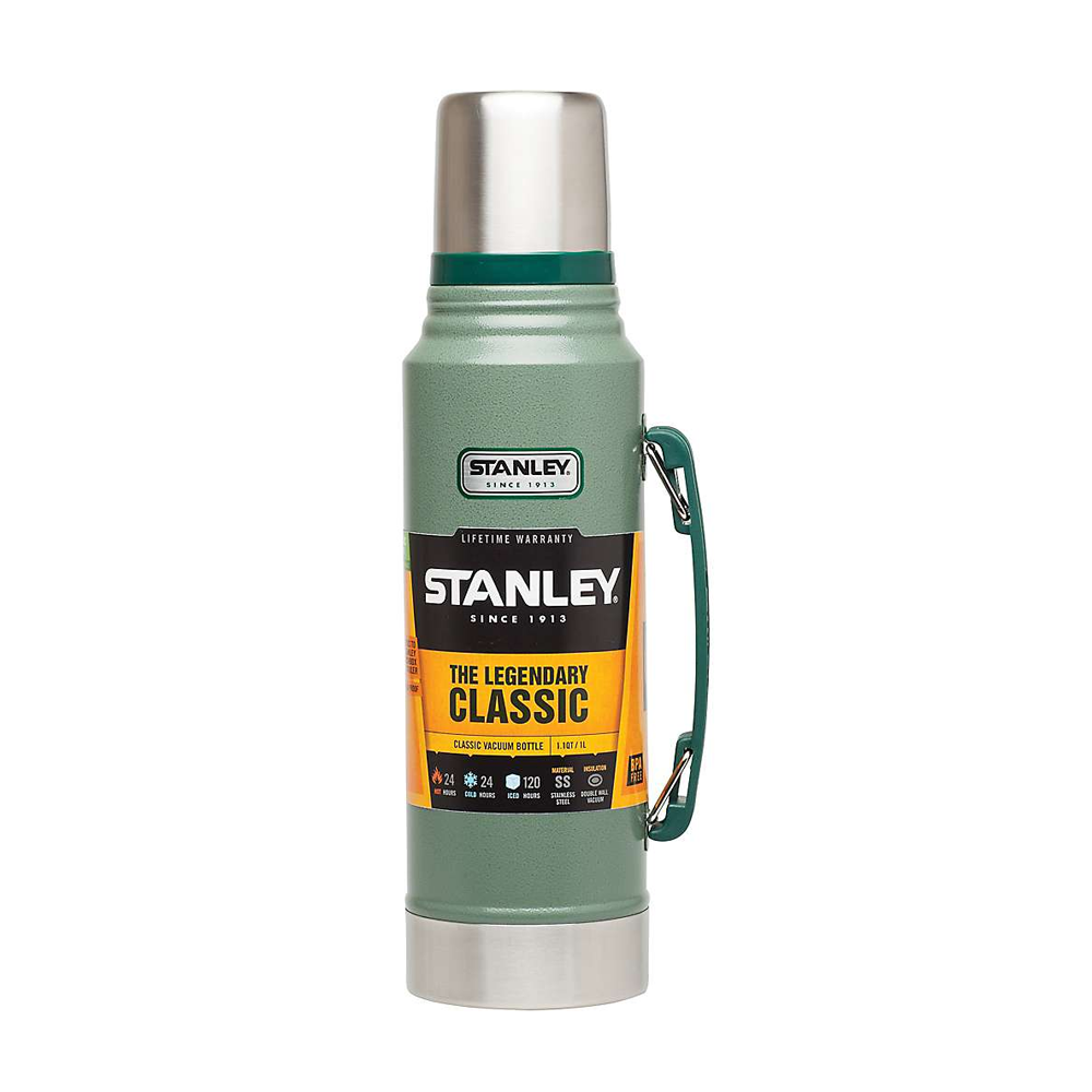 Stanley 18/8 Adventure Stainless Steel Canteen with Shoulder Strap (1.1  Qt/1L)