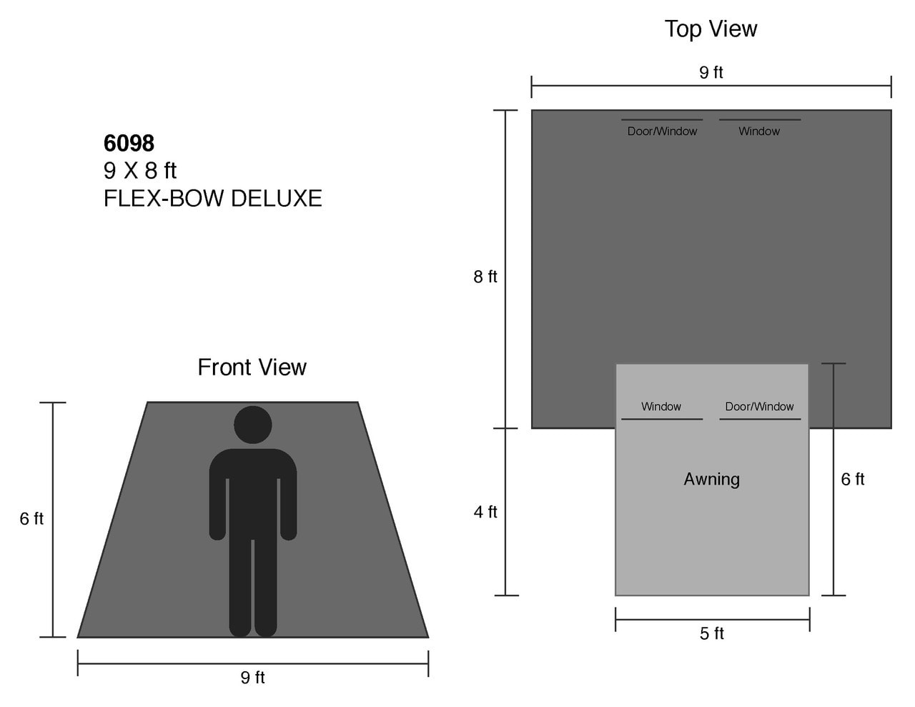 Kodiak Canvas 9 x 8 ft. Flex-Bow Deluxe Canvas 4 person Tent