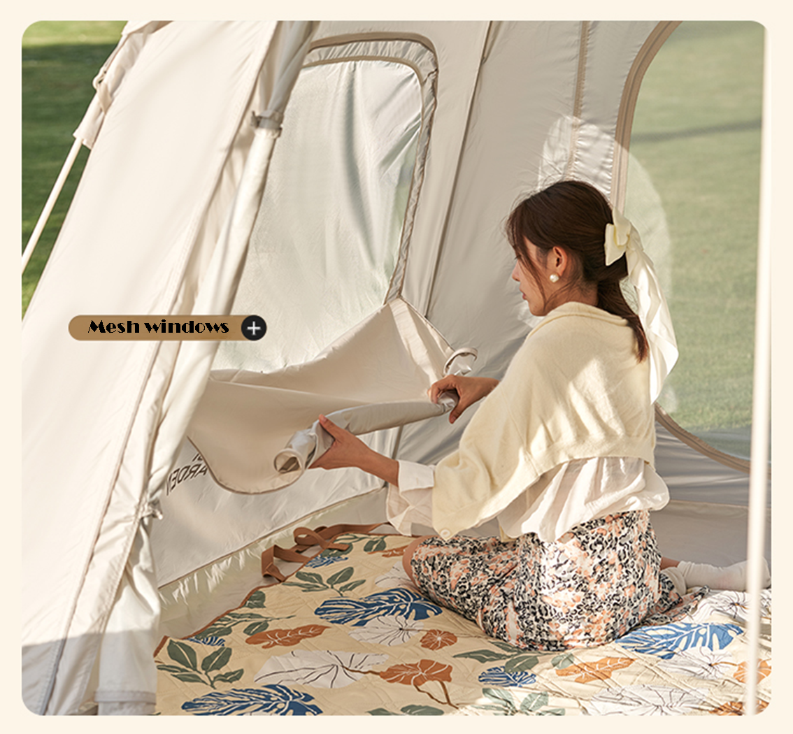 Mobi Garden Ling Dong 180 Space 4 person tent - Milky White