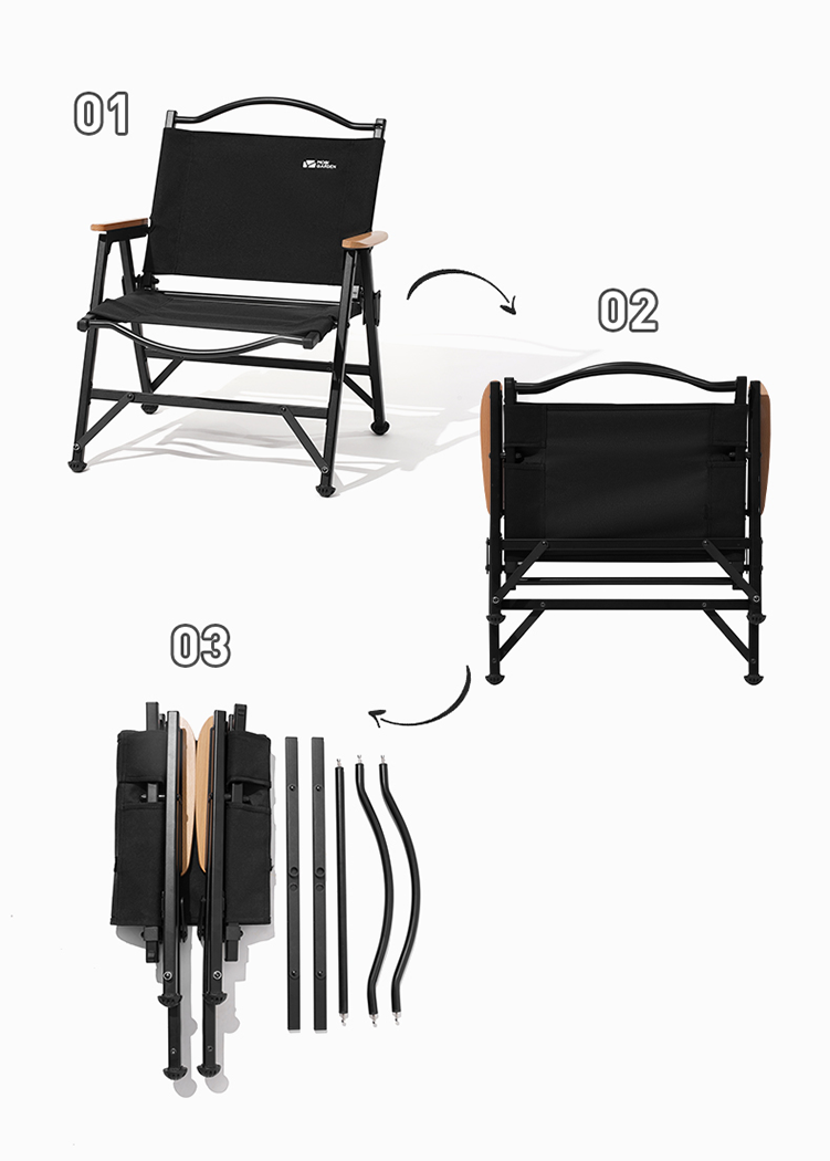 BlackDog Outdoor Folding Kermit Chair Portable Beach Chair Camping Chair