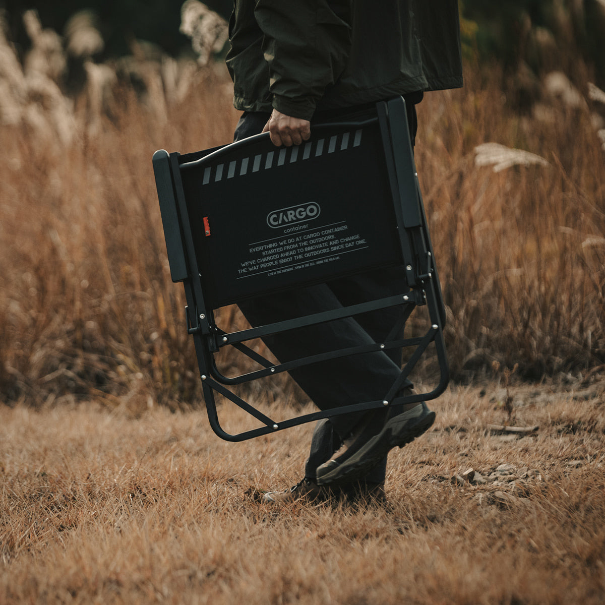 Cargo Container Cosy Folding Chair - Black