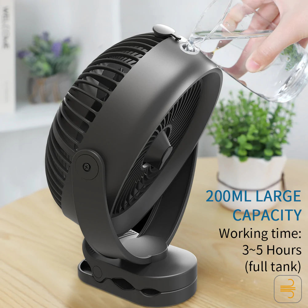 OPOLAR Cooling Misting Fan Clip On Fan | 10000mAh 8 Inch