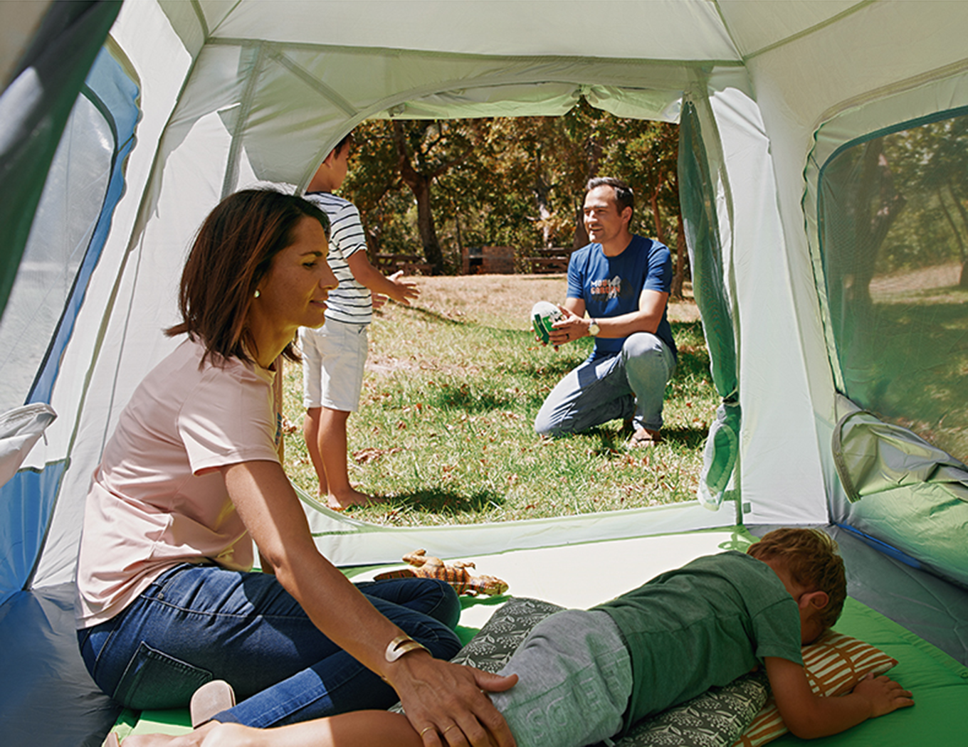 Mobi Garden Ling Dong 145 Space 4 person tent - Sky Blue