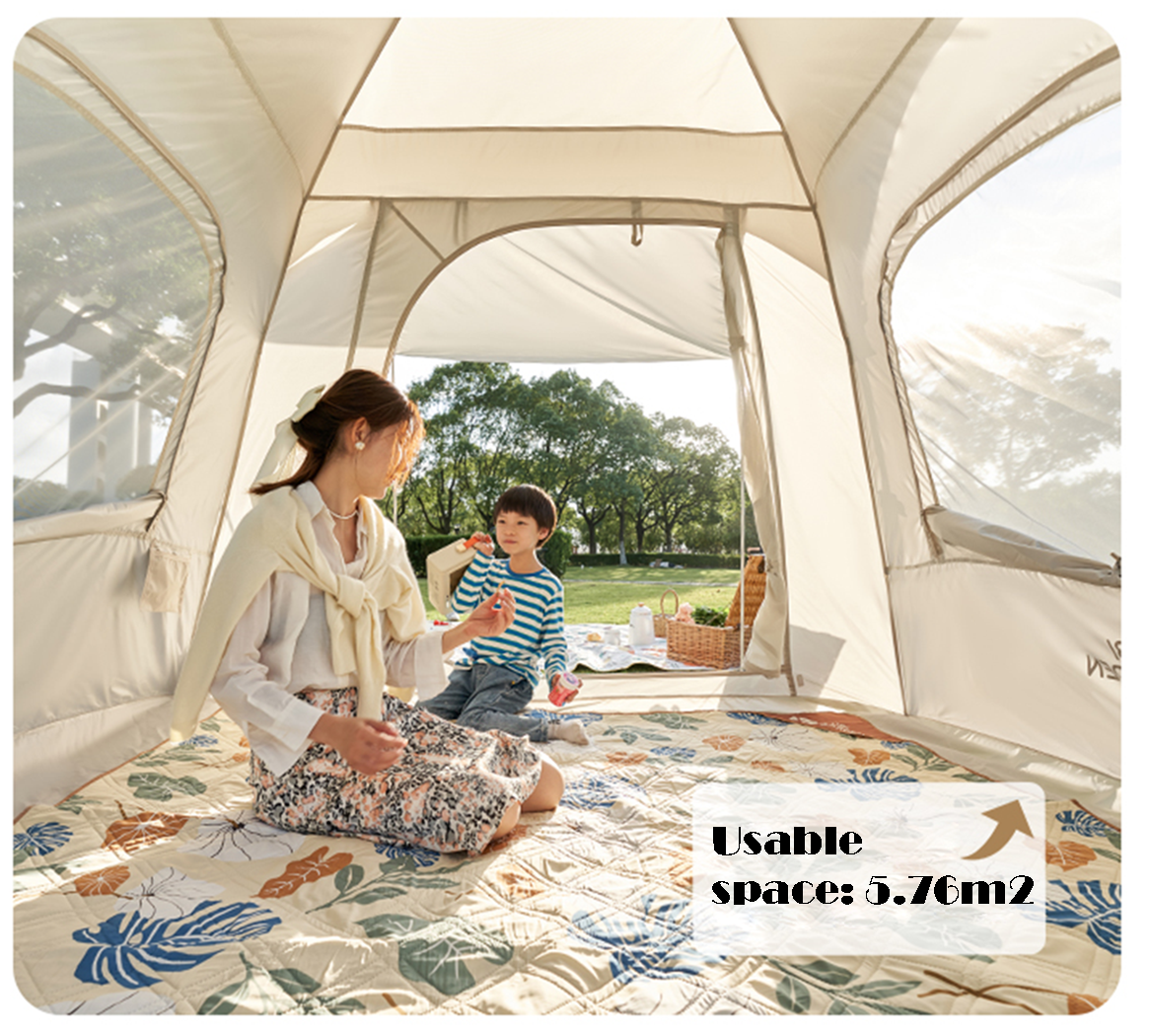 Mobi Garden Ling Dong 180 Space 4 person tent - Milky White