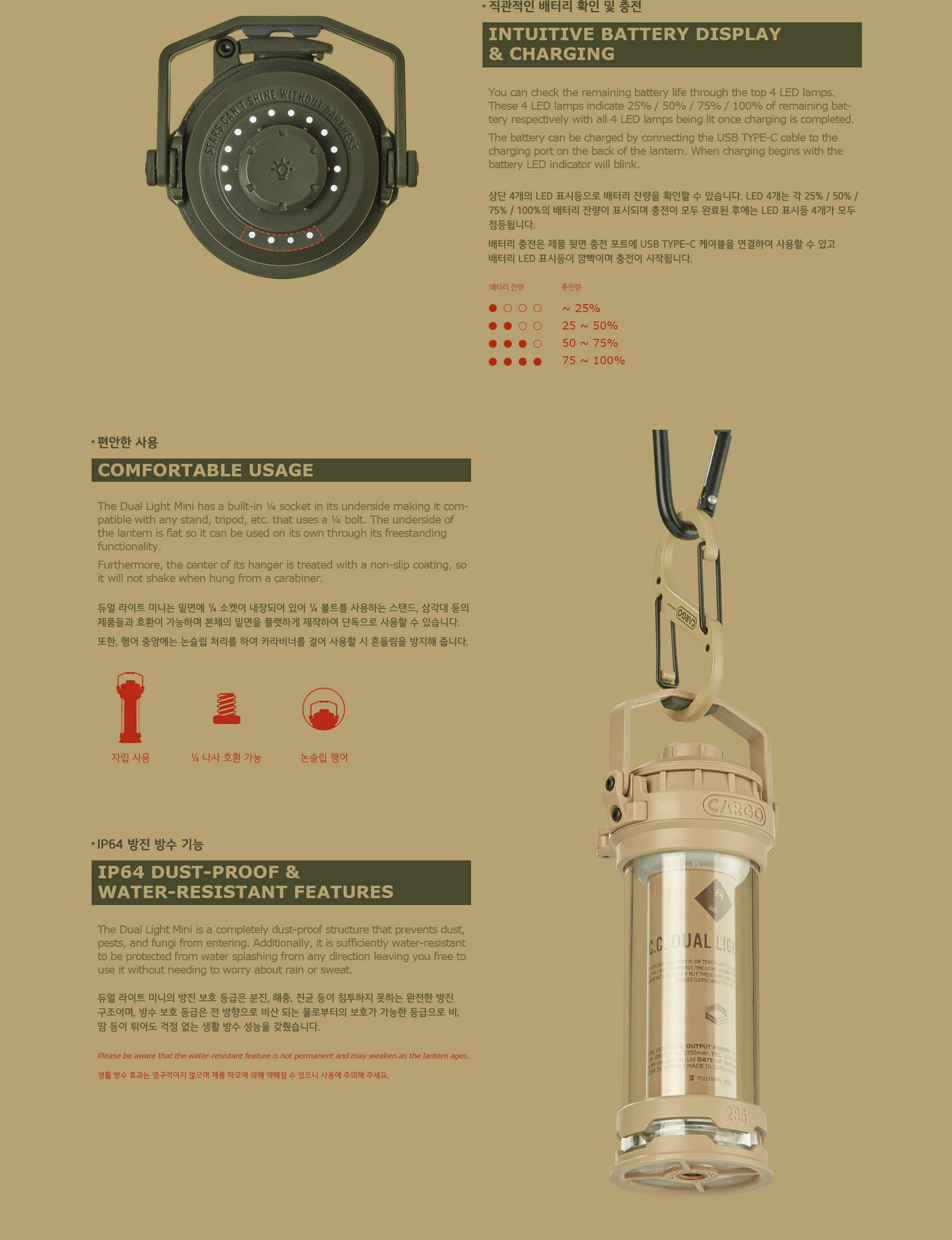 Cargo Container Dual Light Mini - Beige