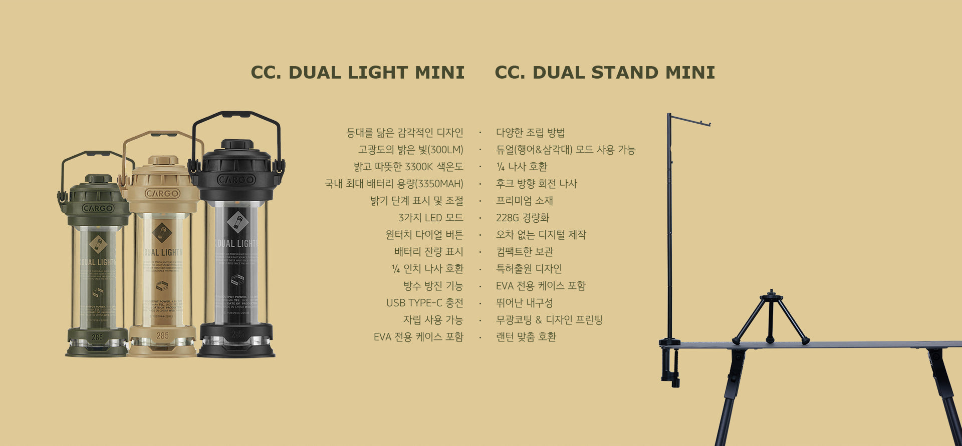 Cargo Container Dual Light Mini - Khaki