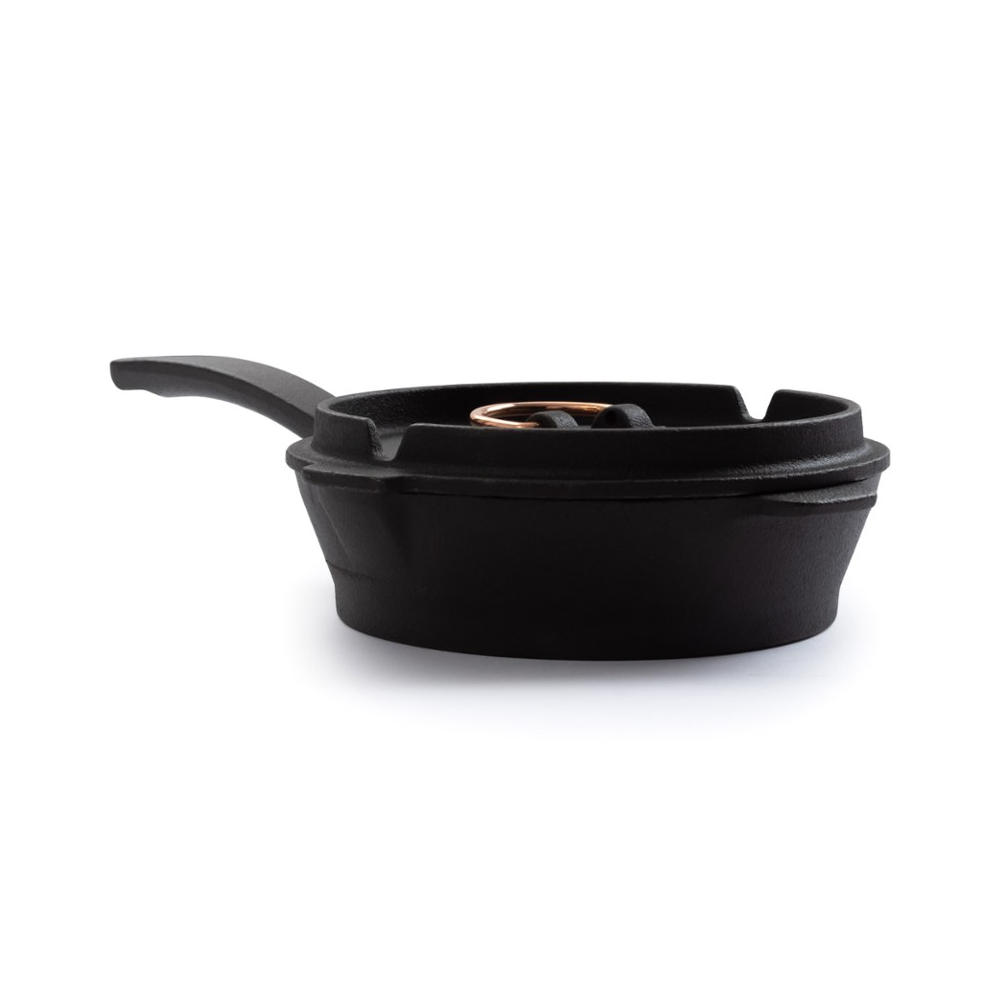 Barebones 6" All-in-One Cast Iron Skillet (side view)