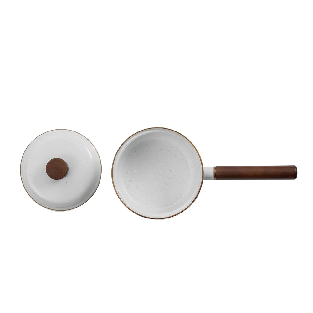 Barebones Enamel Saucepan - Eggshell