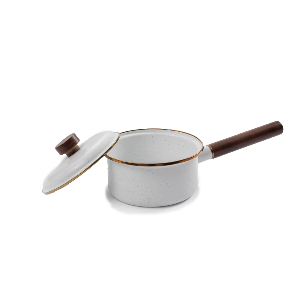 Barebones Enamel Saucepan - Eggshell