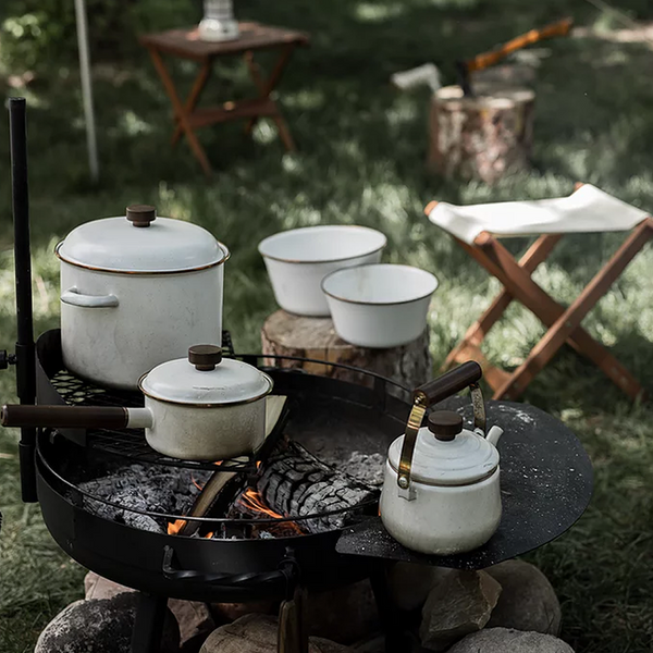 Barebones Enamel Teapot - Slate Grey