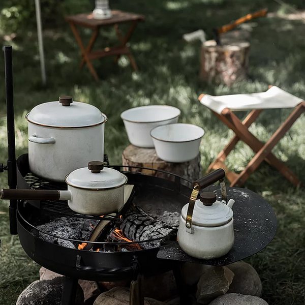 Barebones Enamel Teapot - Charcoal