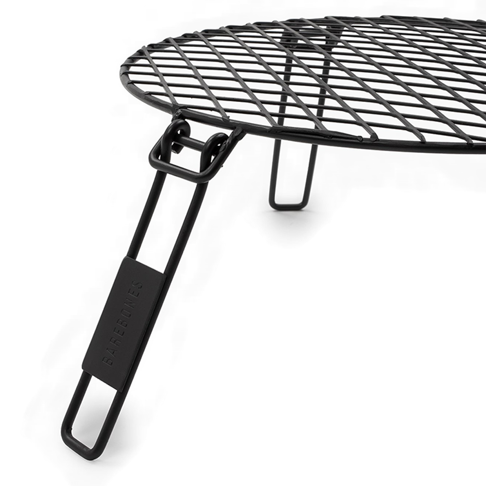 Barebones Fire Pit Grill Grate - Circular (close up side view)