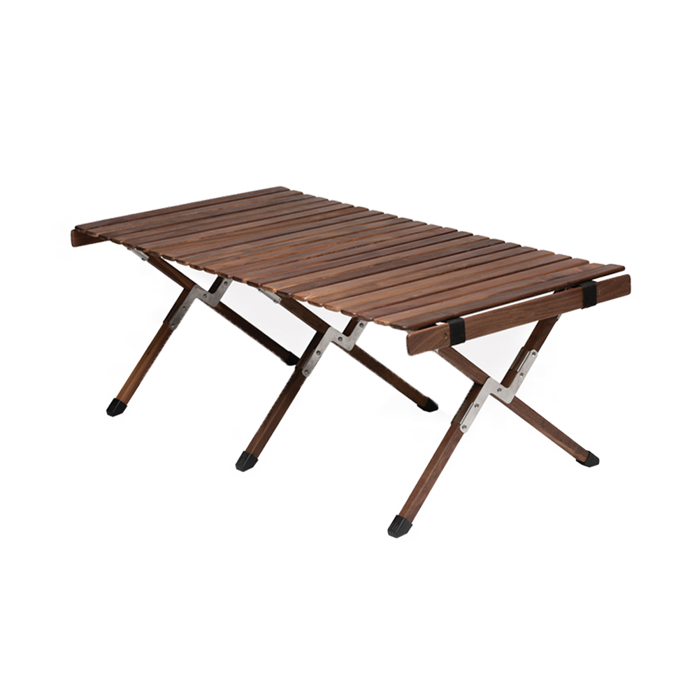 Camp Leader Large Wooden Egg Roll Table - Dark Brown