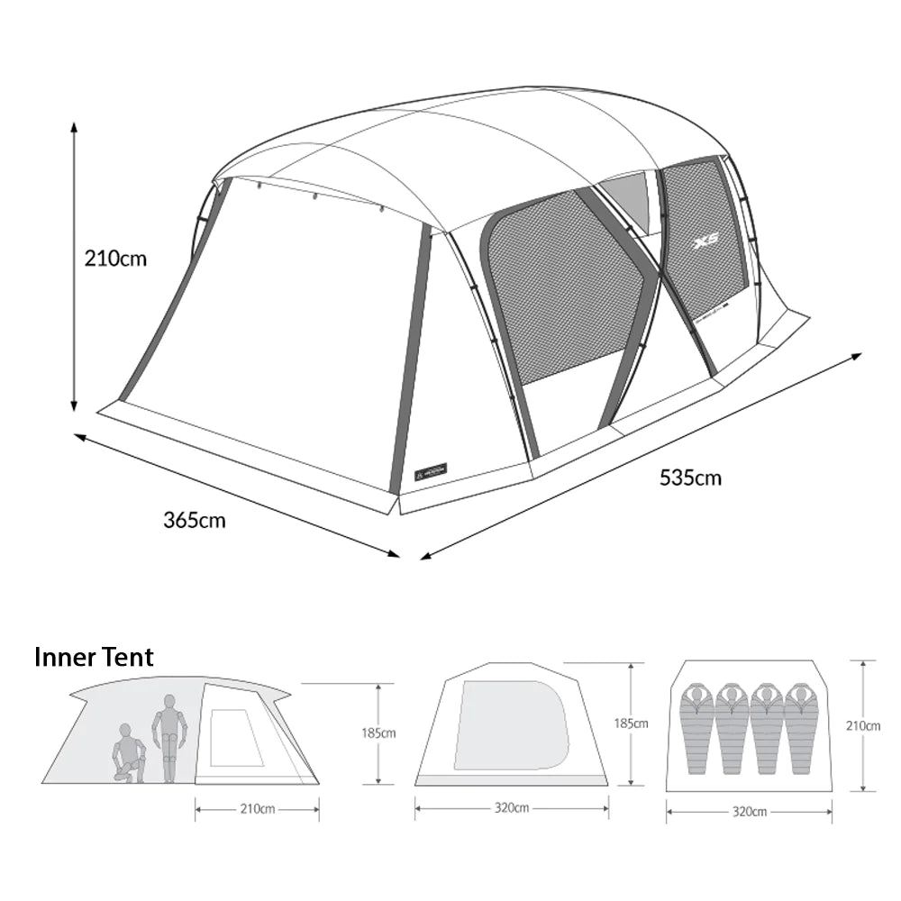 KZM X-5 4-5 person tent