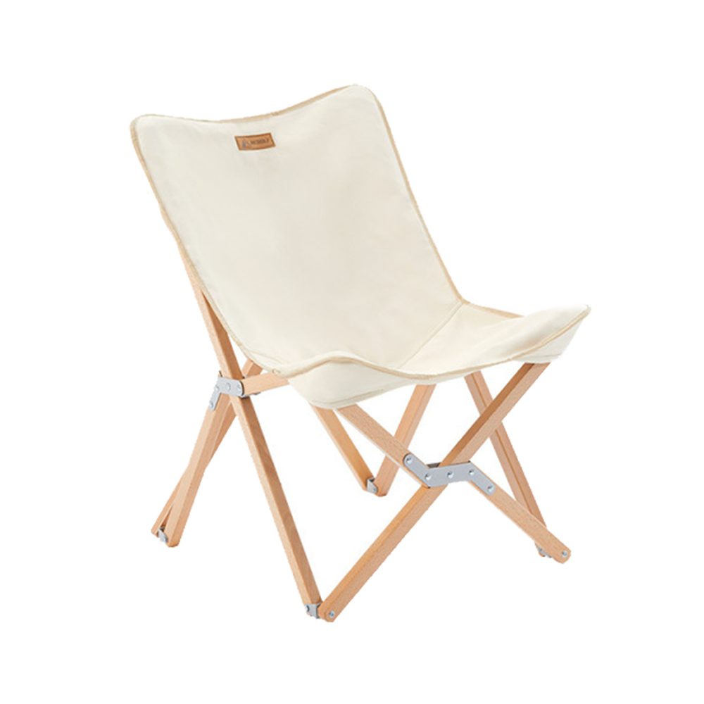 Hewolf Foldable Wooden Chair Khaki - Small