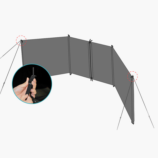KZM Dual Wind Screen