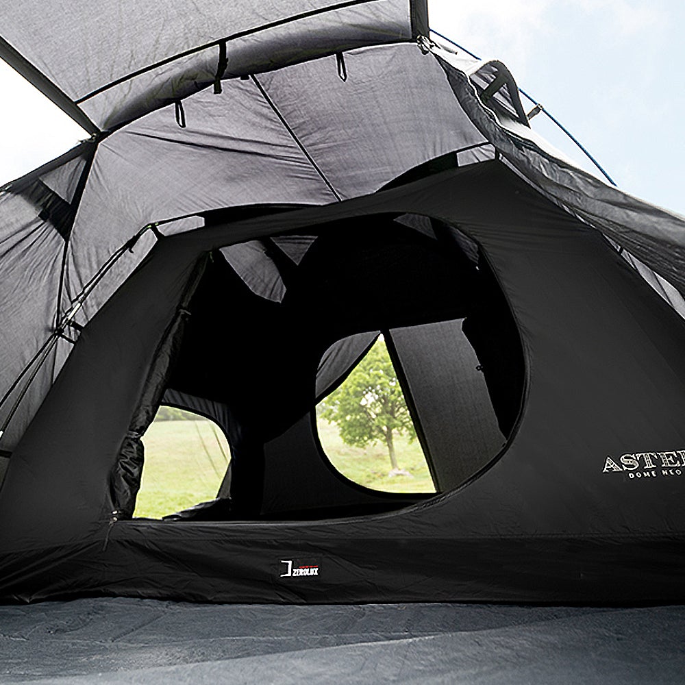 Black Camping Tent - KZM Aster Dome Neo (interior view)