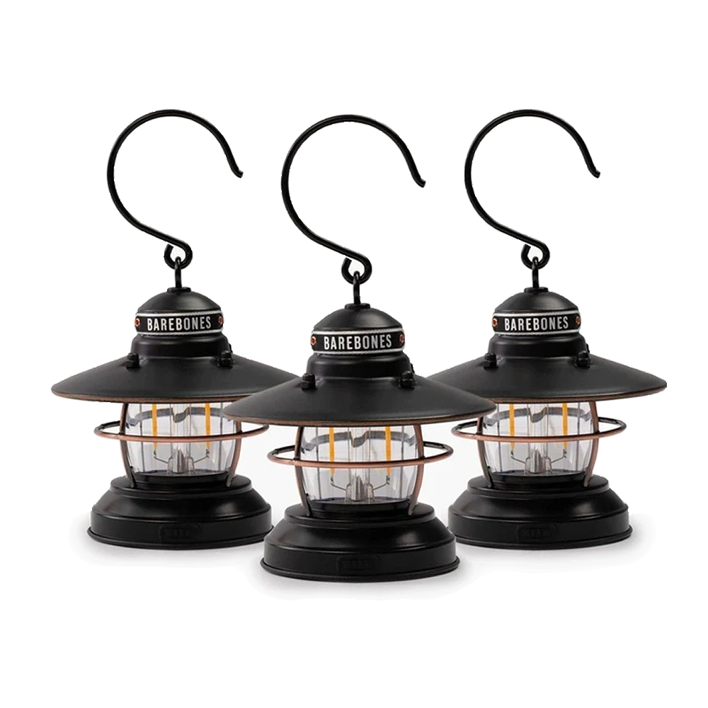 Barebones Edison Mini Lantern Bronze - (3-Pack)