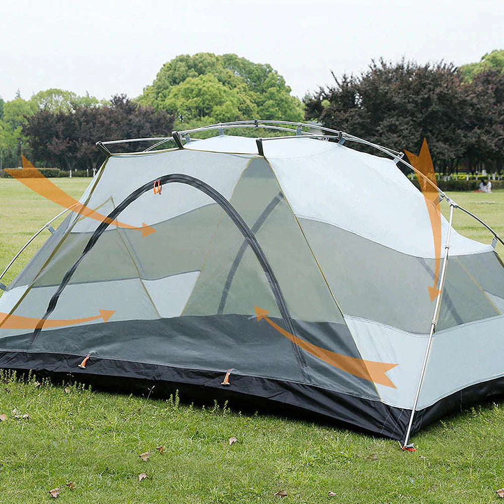 Hewolf 2 Person Camping Tent - Tan