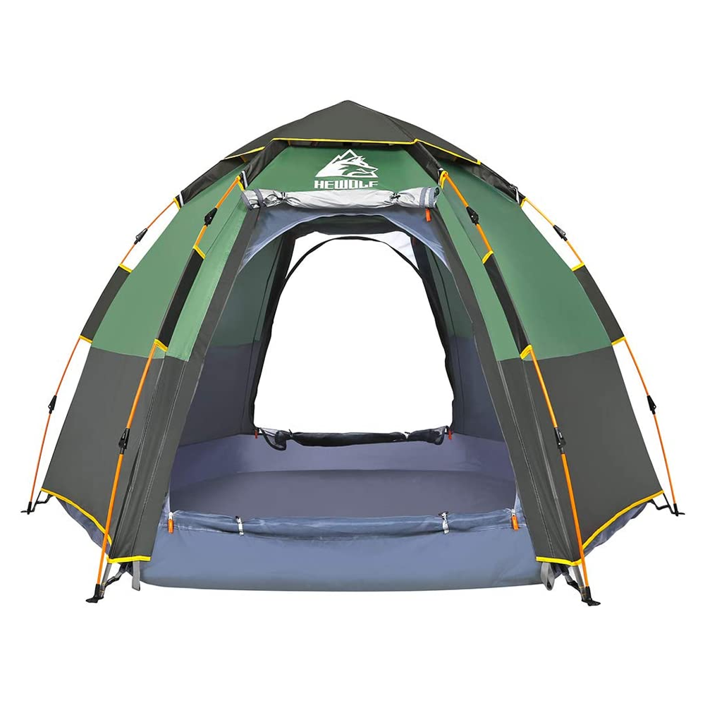 Hewolf 5-8P Outdoor Camping Tent - Green