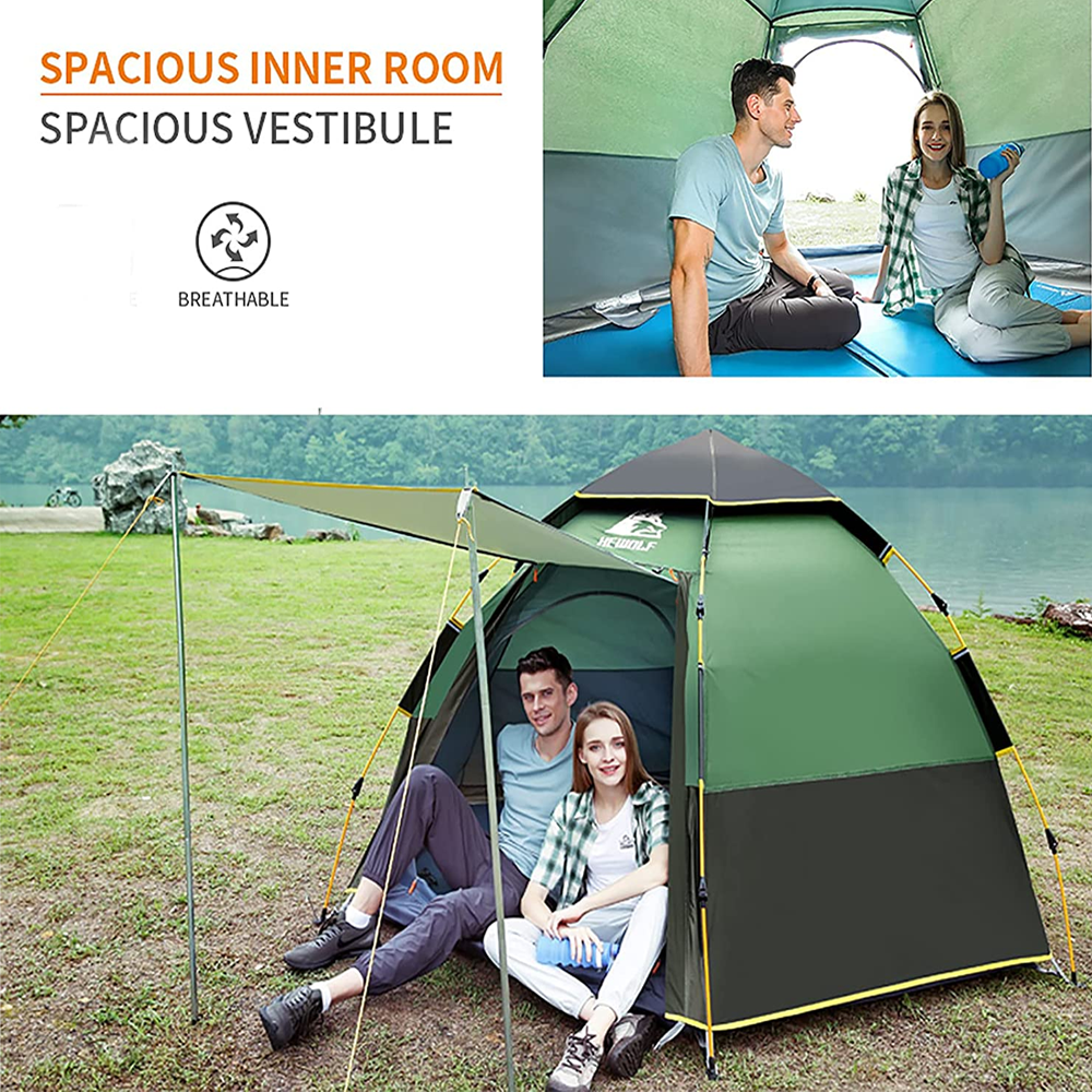 Automatic Tent - Hewolf 5-8P Outdoor Camping Tent - Green