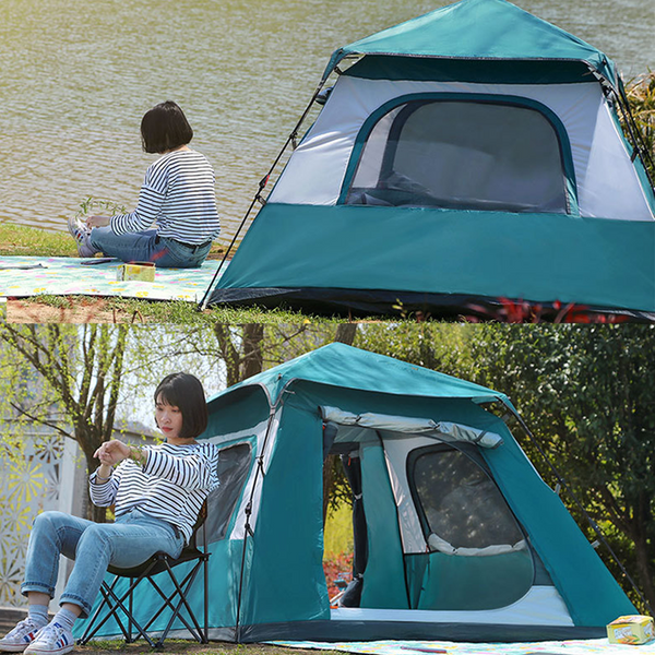 Hewolf Auto 4 Person Tent Teal