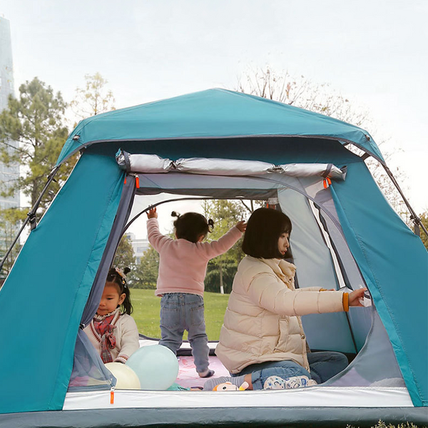 Hewolf Auto 4 Person Tent Teal