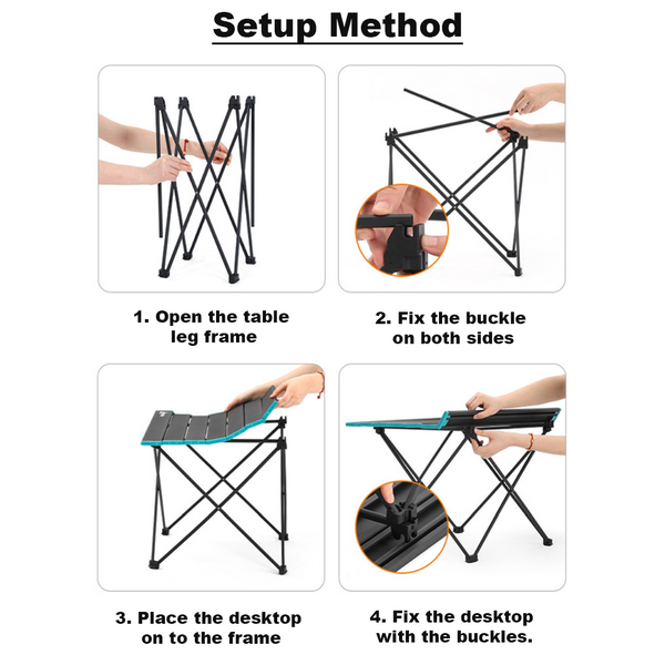 Hewolf Portable Folding Table (setup method)