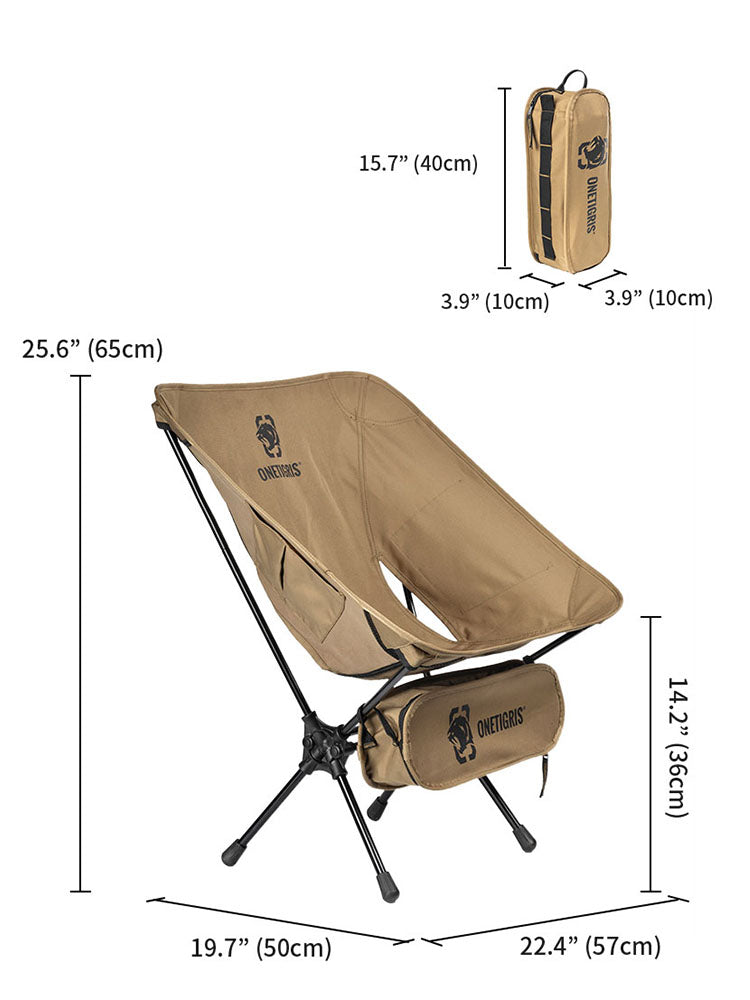 OneTigris Portable Camping Chair - Coyote Brown