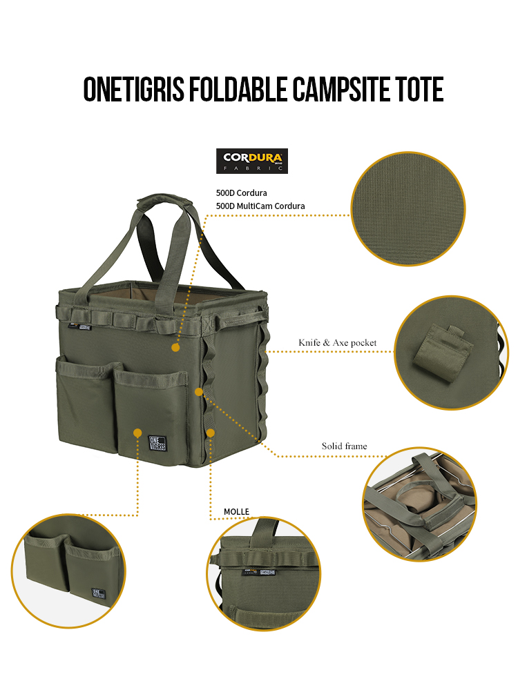 OneTigris Foldable Storage Box - Ranger Green