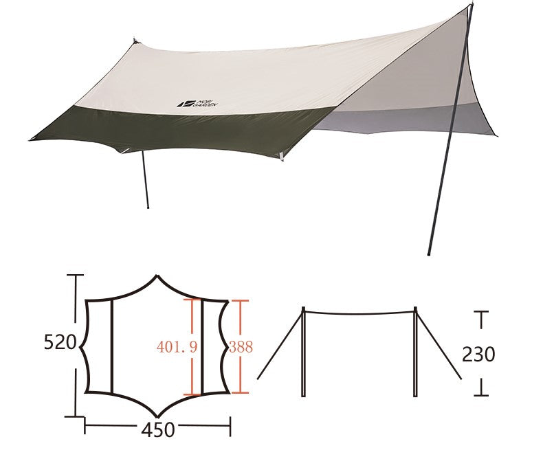 Mobi Garden Jun Ting 520 6-8 person Tarp - White