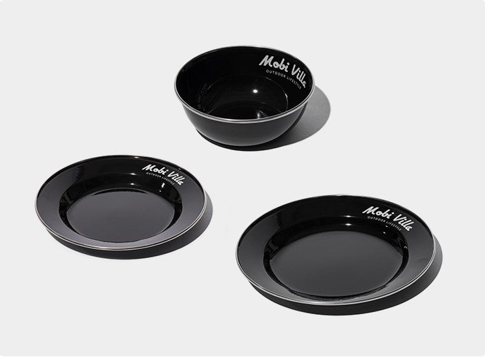 Mobi Garden Huan Yan Enamel Bowl - Black