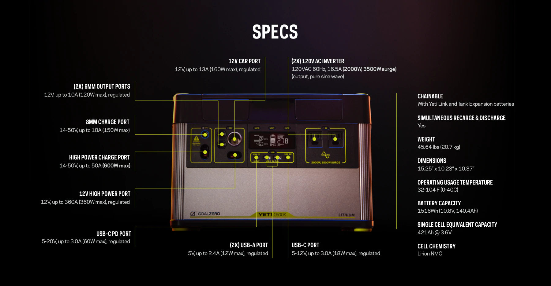 Goal Zero Yeti 1500x (UK 3-pin socket)